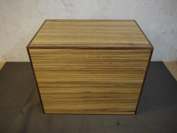 Zebrano Veneered Storage Case