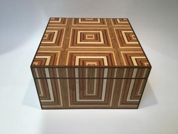 Picture of Veneered Geometrical Keepsake Box