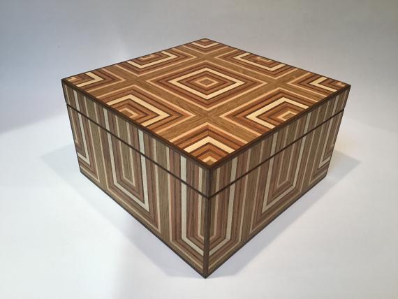 Picture of Veneered Geometrical Keepsake Box