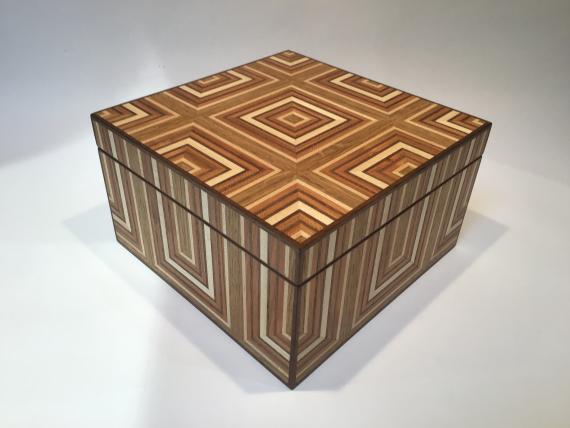 Picture of Veneered Geometrical Keepsake Box