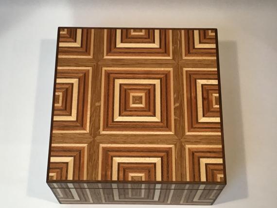 Picture of Veneered Geometrical Keepsake Box