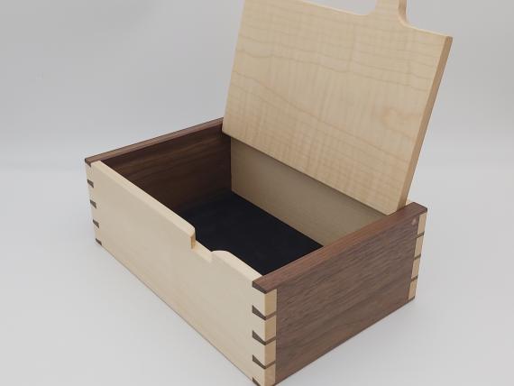 Picture of Sycamore and Black Walnut Desk Box