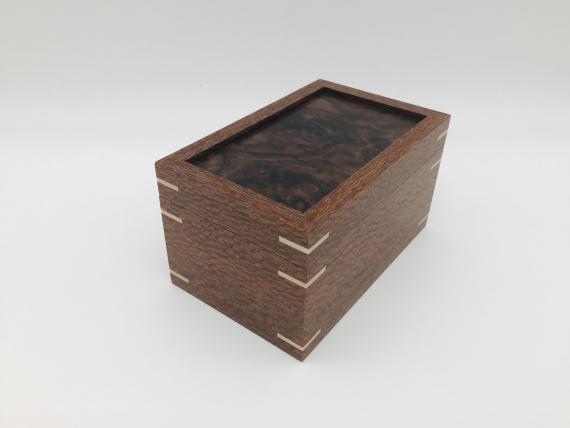 Picture of Leopardwood and Burr Walnut Trinket Box