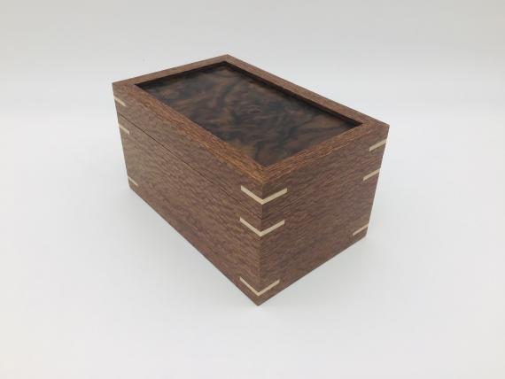 Picture of Leopardwood and Burr Walnut Trinket Box