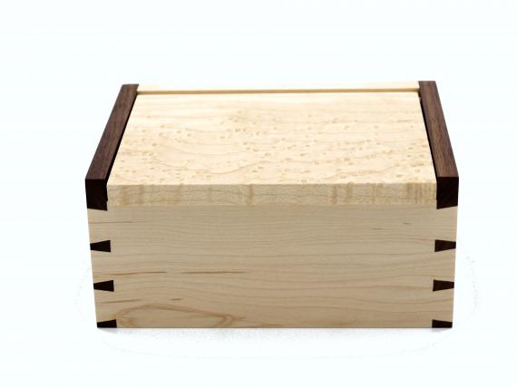 Maple and Black Walnut Keepsake Box 