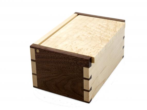 Picture of Maple and Black Walnut Keepsake Box 