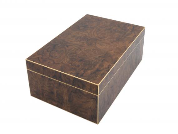 Picture of Walnut Burr Jewellery Box - Red Interior