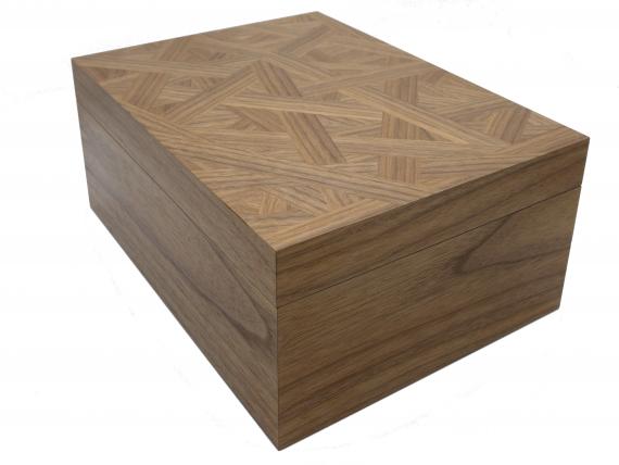 Picture of Black Walnut Document Box with Random Pattern Lid