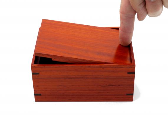 Picture of Padauk Pivot Lid Box