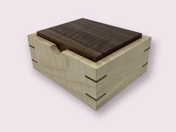 Picture of Ripple Sycamore and Black Walnut Trinket Box